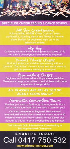 Adrenalin Cheer & Dance - Education WA 10